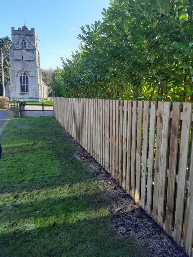 fence along property
